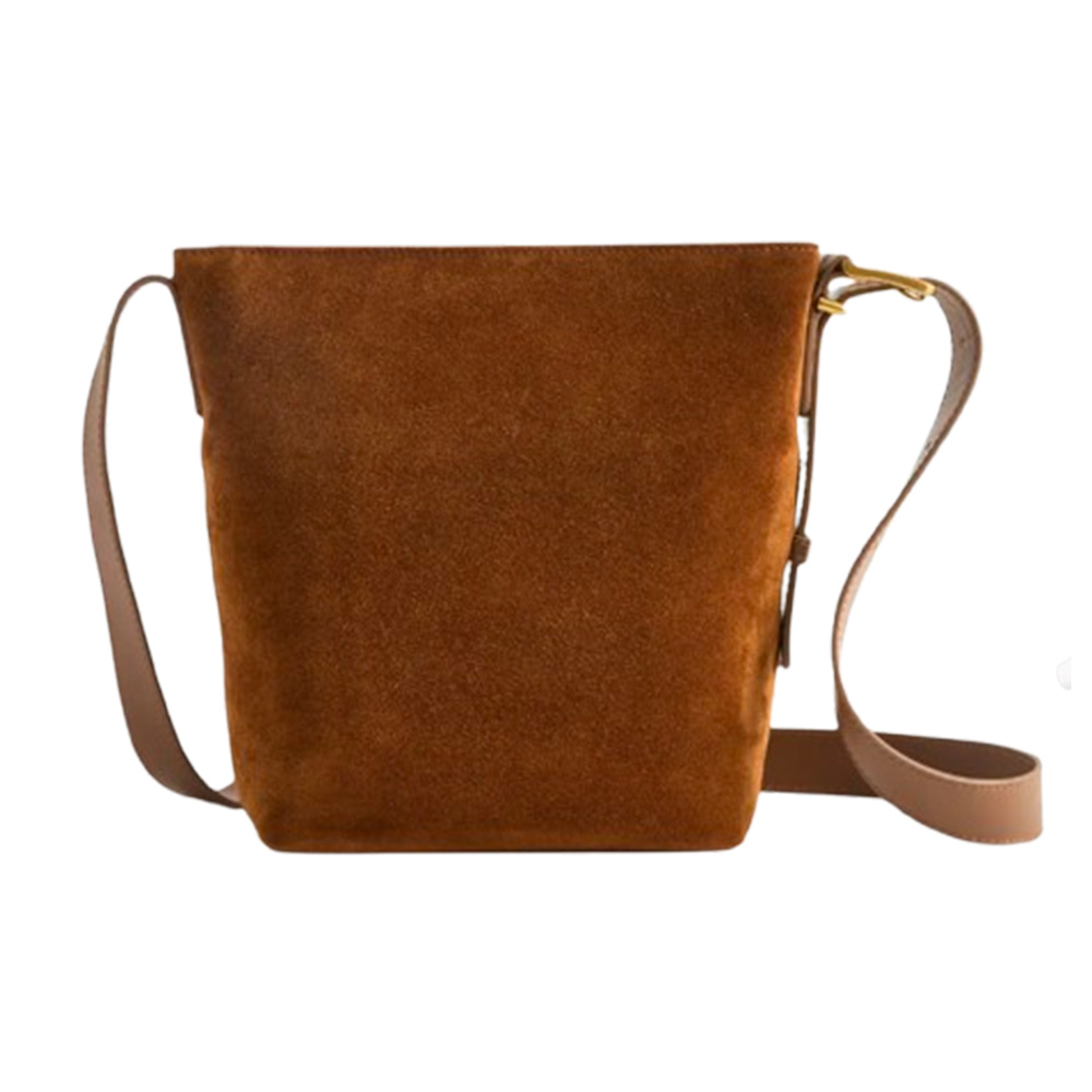Quince Italian Suede Bucket Crossbody