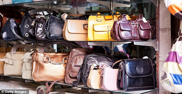 Multiple viral TikToks have claimed that Chinese factories are true producers of some of the most iconic (and expensive) brand label purses, with a set of knock off purses for sale shown above