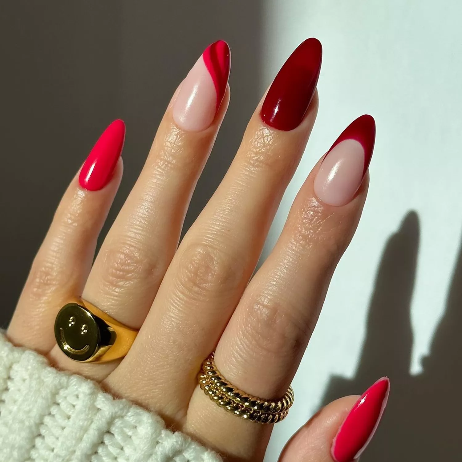 Burgundy Berry Swirl Nails - Byrdie September Nail Ideas
