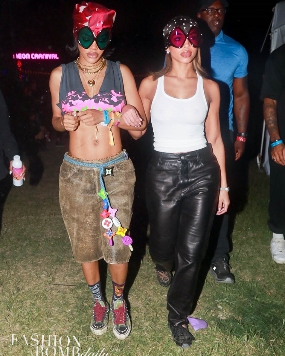 Fashion Bomb Accessories Teyana Taylor And Lori Harvey Both Wore 1200 Prada Shades To Coachella