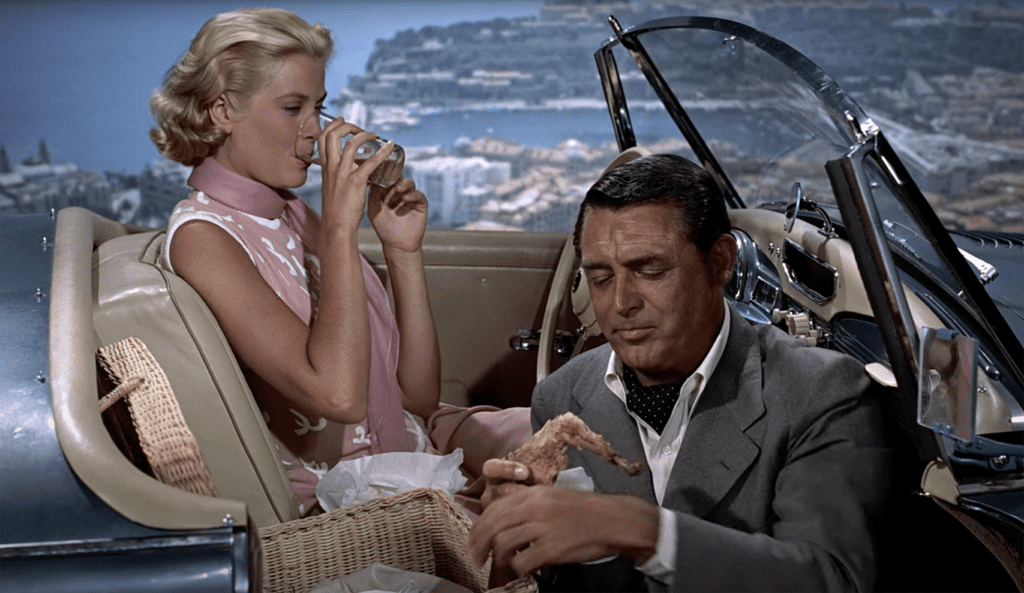 Grace Kelly and Cary Grant in Alfred Hitchcock's: To Catch A Thief