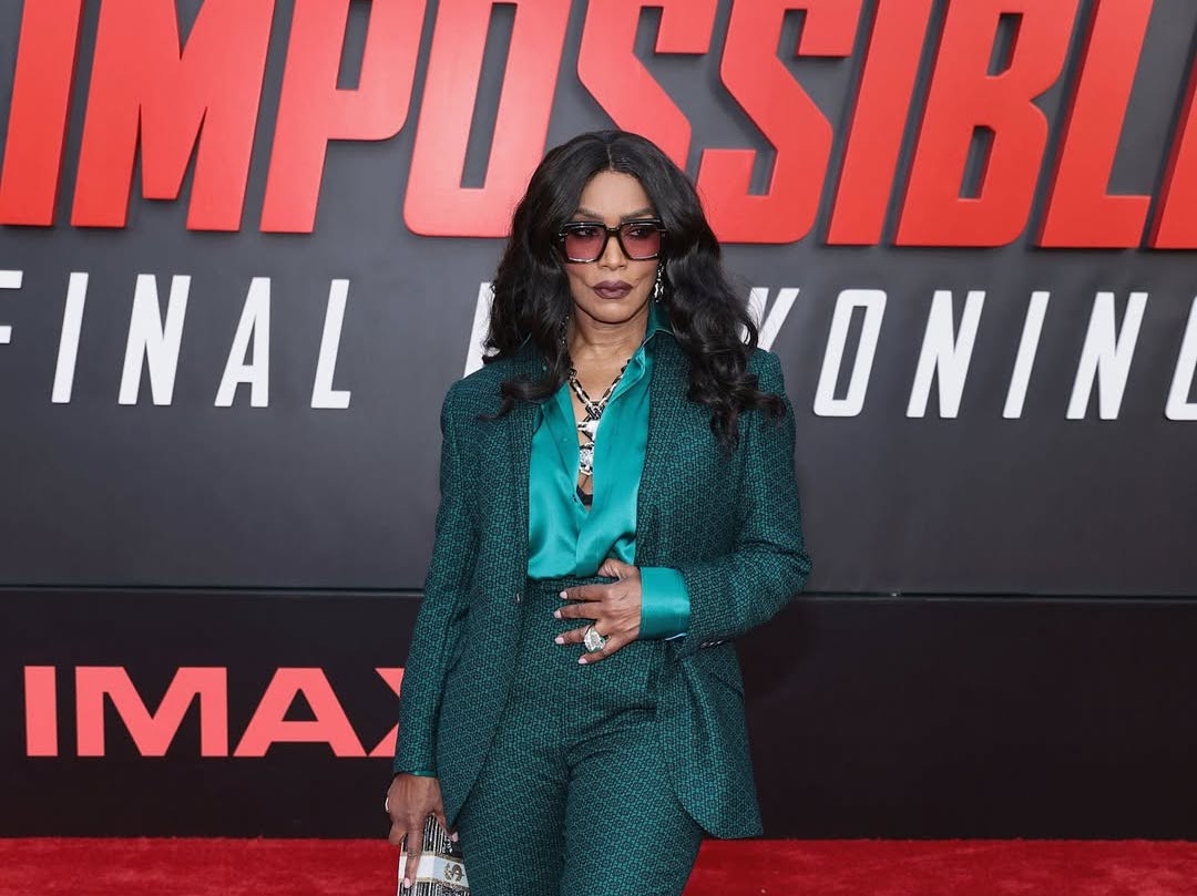 Angela Bassett Wears Ozwald Boateng Green Suit To The Mission Impossible The Final Reckoning Premiere Copy