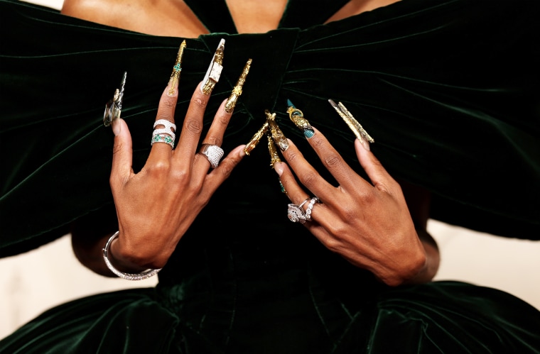 Cynthia Erivo's nail detail during the 97th Annual Oscars.
